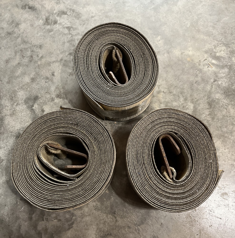 (3 Pack) Kinedyne 4"x30' Tie Down Winch Straps w/flat hook, WLL 5400 -