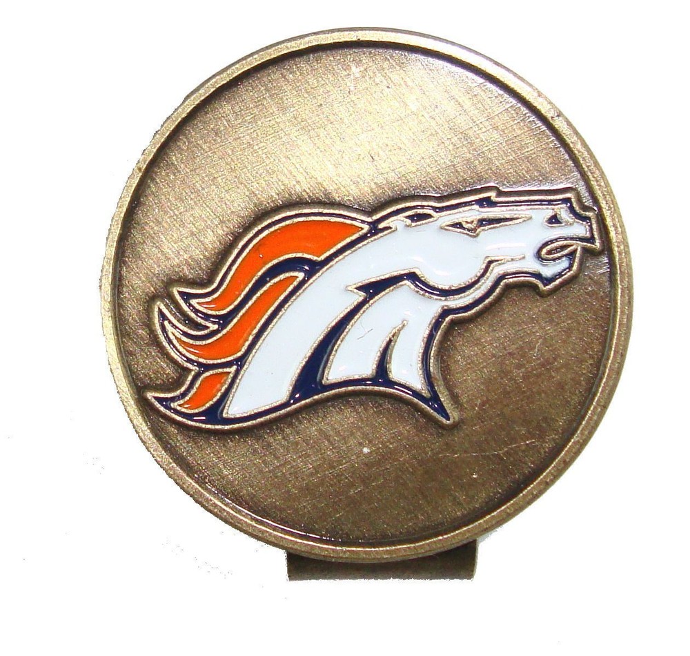 Denver Broncos Hat Clip with Golf Ball Marker