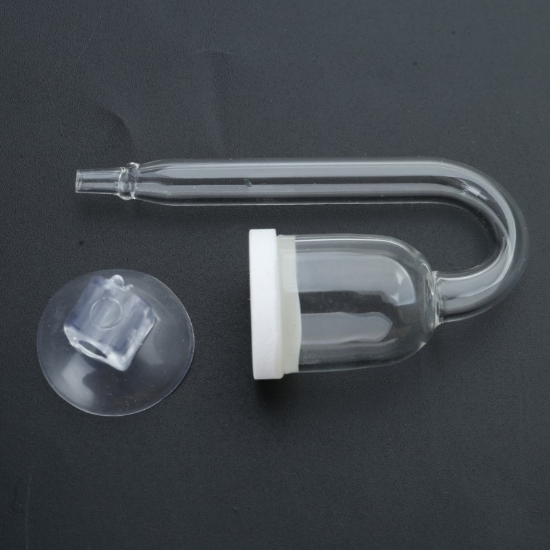 for CO2 Diffuser Clear Glass Atomizer for Aquarium Planted for Tank Tiny