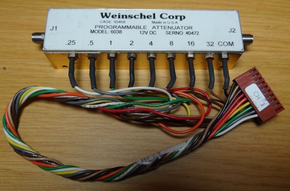 WEINSCHEL MODEL 6038 PROGRAMMABLE ATTENUATOR 12VDC
