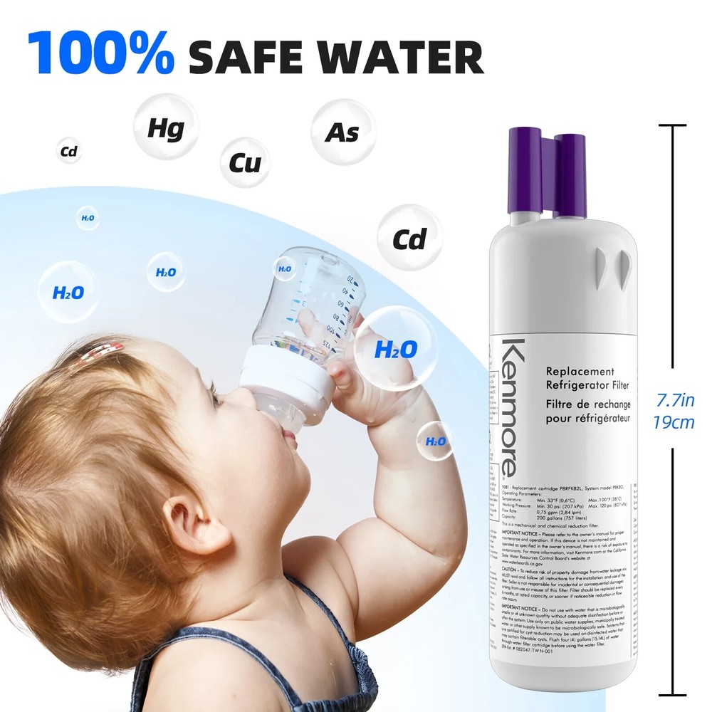 2 Pack Kenmore 9081 469081 46-9930 Replacement Refrigerator Ice Water Filter