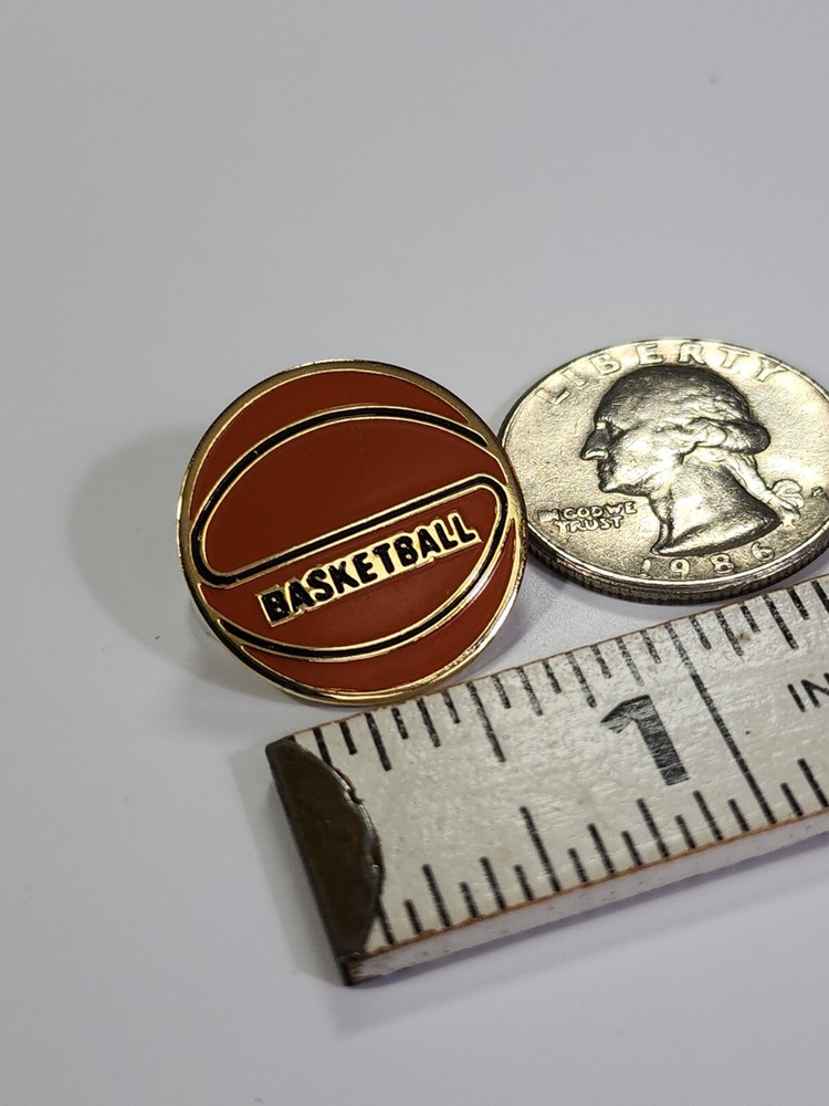 Orange Basketball Lapel Pin