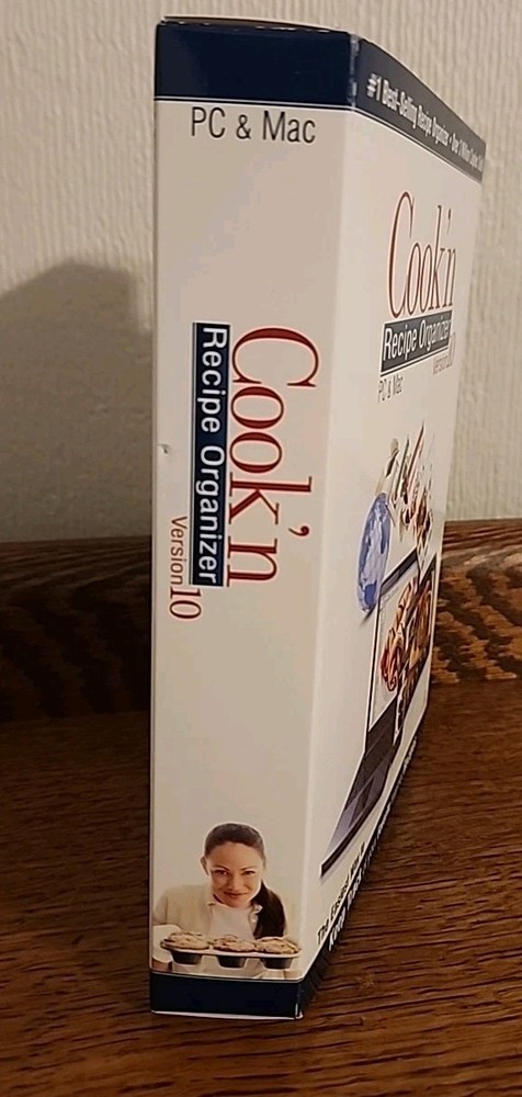 Cook'n Recipe Organizer Version 10 PC & Mac Software CD Internet Recipes