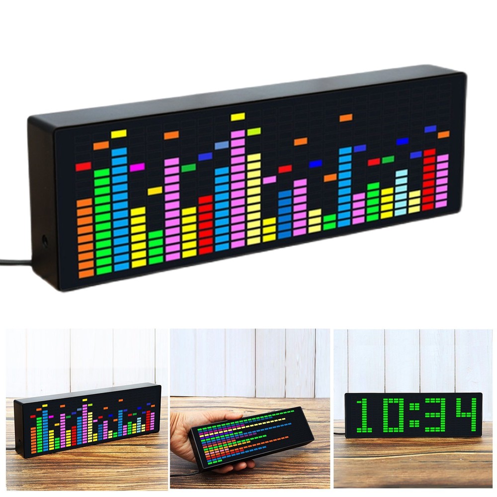 Stereo VU Meter Indicator Music Spectrum Analyzer Level LED Display Amplifier
