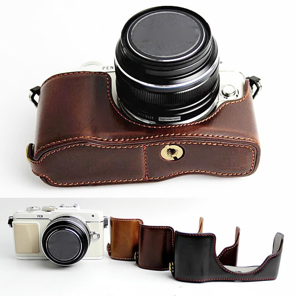 Leather Half Case Grip for OLYMPUS E-PL7 E-PL8 E-PL9 E-PL10 Camera