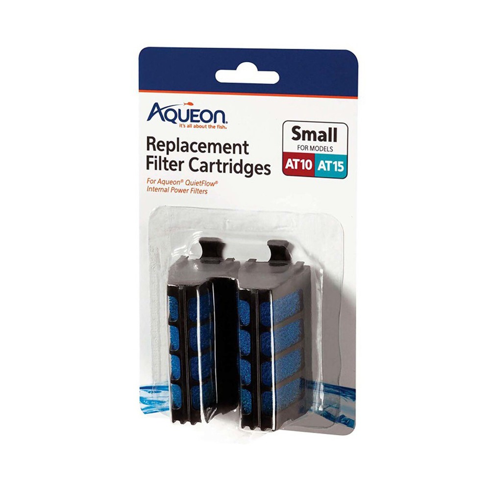 Aqueon QuietFlow AT10 AT15 Small Replacement Filter Cartridges 2 Pack