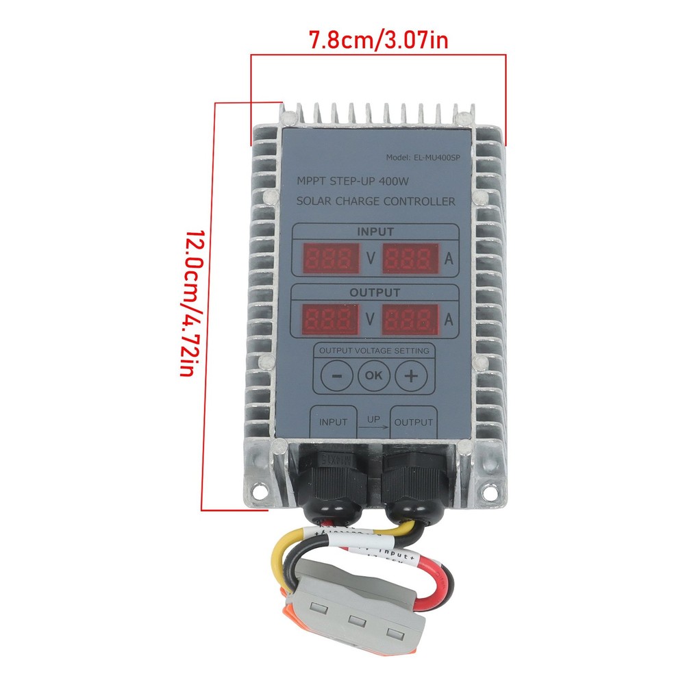 High Power MPPT Solar Controller 400W 24-85V Boost Backlight Display Waterproof