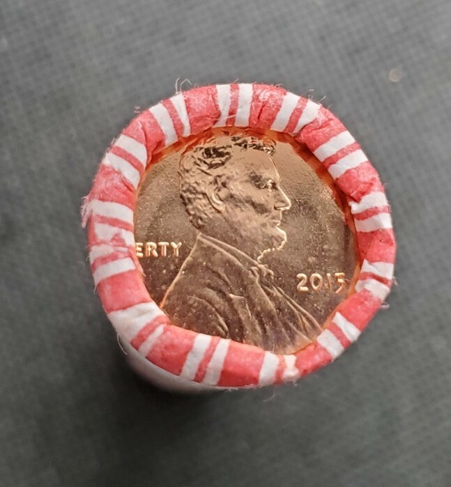 2015-P Lincoln Shield Cent 50-Coin Roll | BRILLIANT UNCIRCULATED