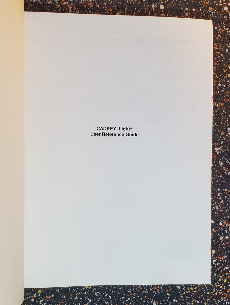 Cadkey Light 3-D Computer Aided Design and Drafting System, Version 4, PB, 1991