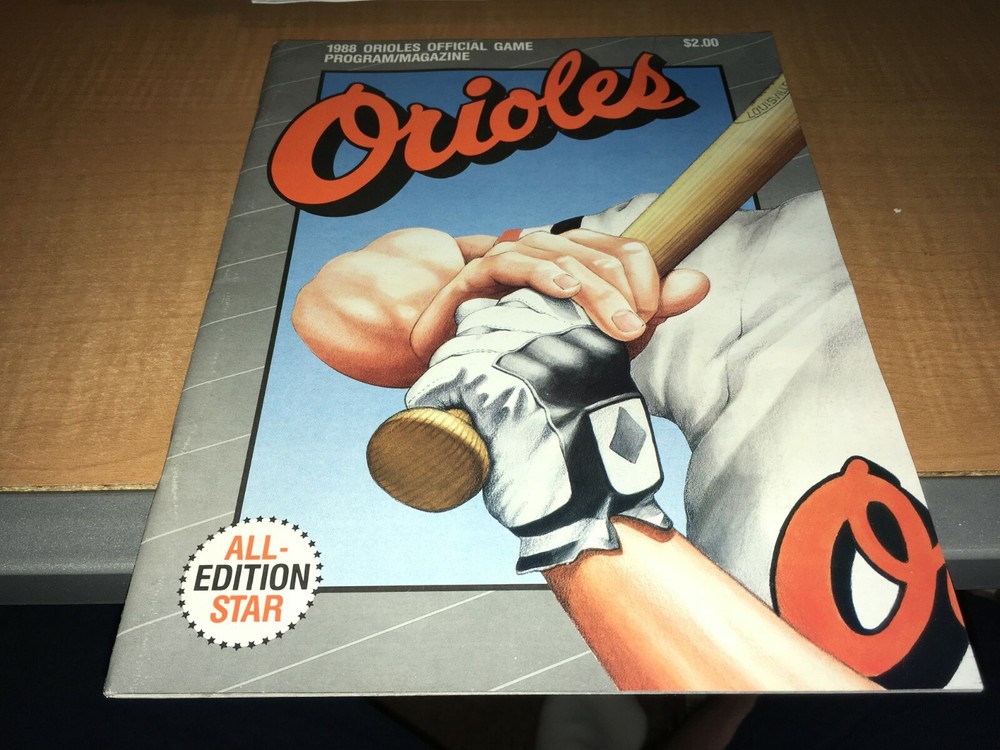 Baltimore Orioles 1988 Baseball Program Scorebook CAL RIPKEN JR.