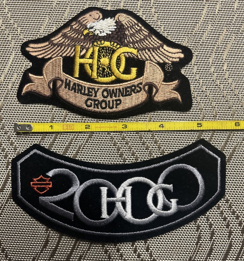 2X VTG NOS HOG Harley Davidson Patch Owners Group Badge Eagle