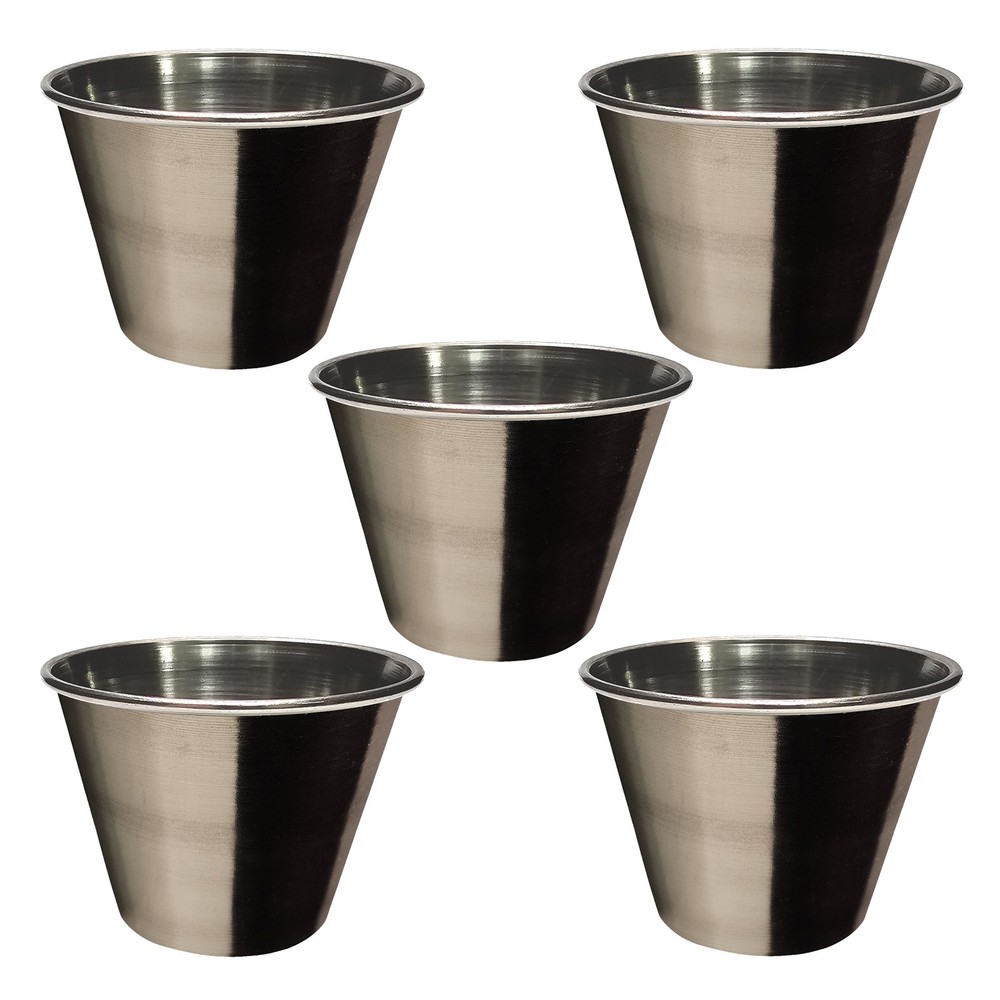 Home Brew Ohio Stainless Steel Sauce Cup 6cm (Ramekin) 5 Pack