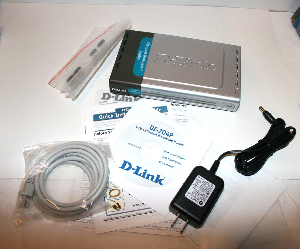 D-LINK Ethernet Broadband Wired Internet Router DI-704P