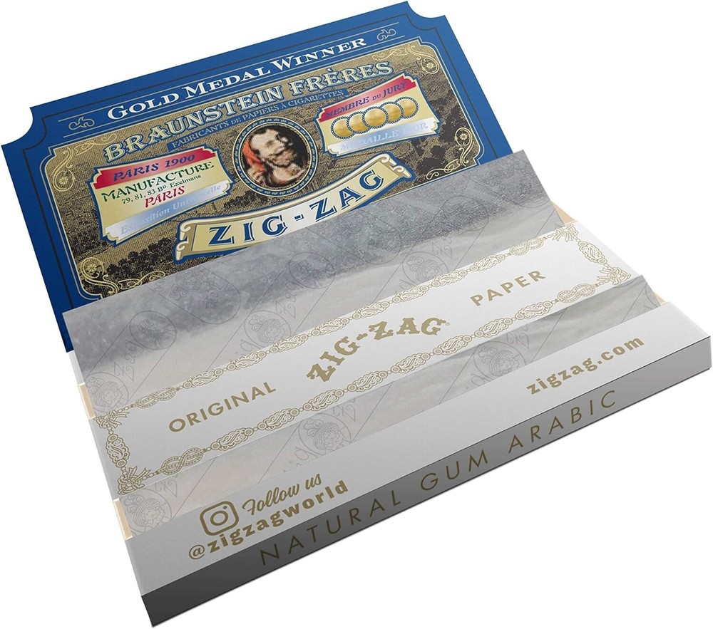 ZIG-ZAG Rolling Paper Original White 70mm Size - (48-Pack) Display Box