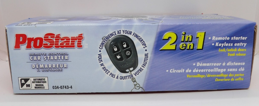 ProStart 2 in 1 Remote starter Keyless Entry New in box