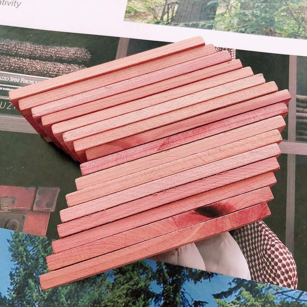 Cedar Blocks for Closet Storage,100% Aromatic Red Ceder Blocks Cedar Planks Chip