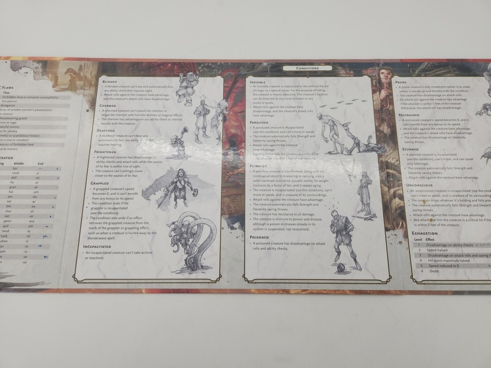 Dungeons and Dragons Dungeon Master's DM Screen Shield D&D 5th ed 2014 dungeons!