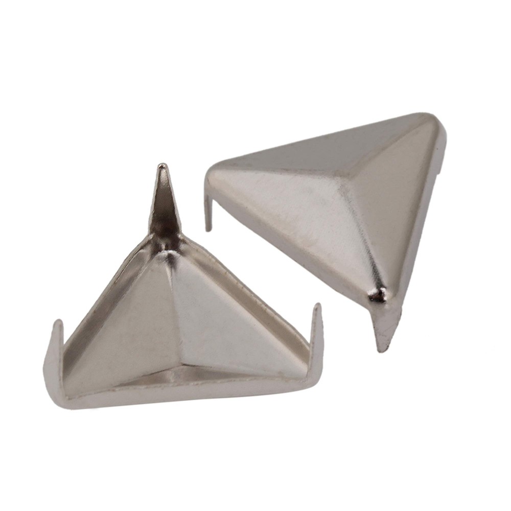 200Pcs Silver Triangle Pyramid Studs Rivets Punk Tacks for Leather DIY Crafts