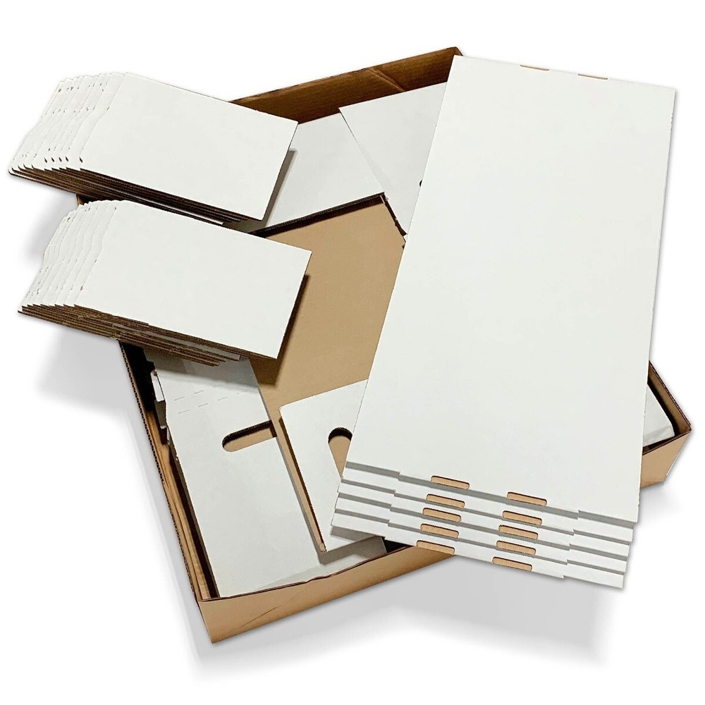5 Long Comic Book Cardboard Storage Boxes Hold 250-300 Current /Silver + Divider