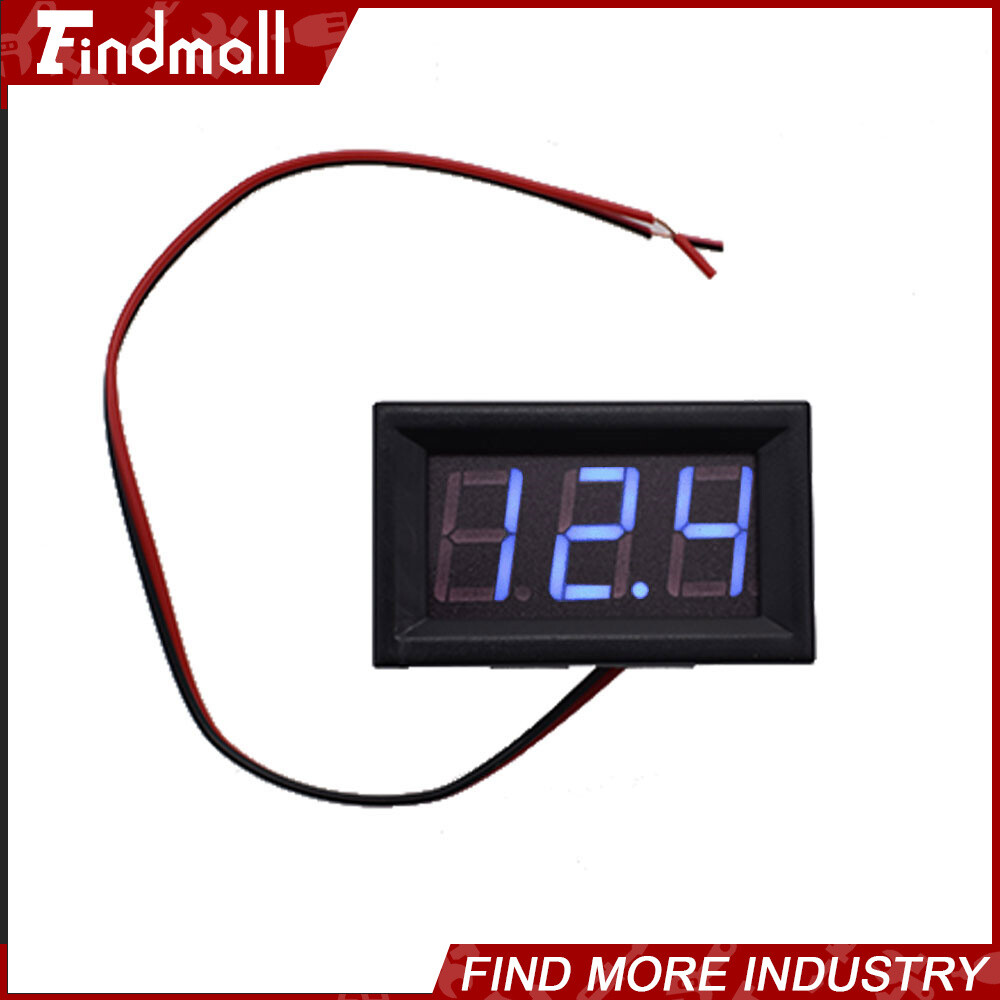 3× DC 4.5-30V Blue LED 3Digital Display Voltage Meter Voltmeter Panel Motorcycle