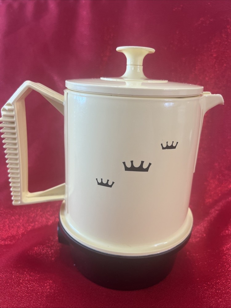 Regal Poly Perk Automatic Percolator Coffee Pot 2-4 Cup Cap Yellow/Brown