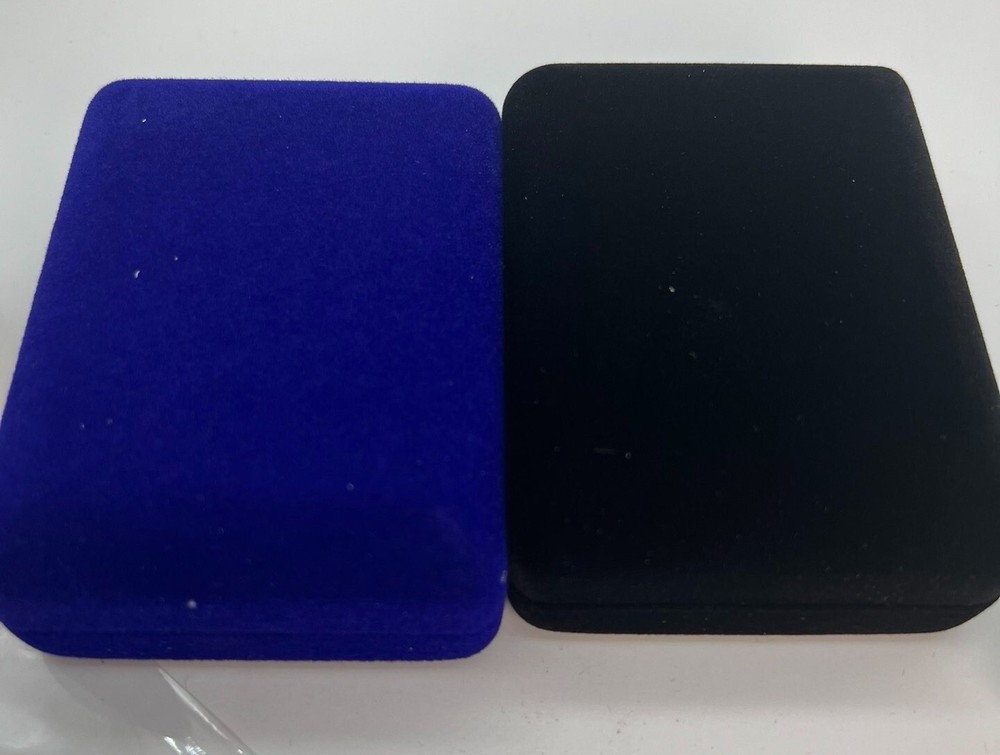 Zippo Lighter Blue / Black Velvet Display Box Storage Case Empty
