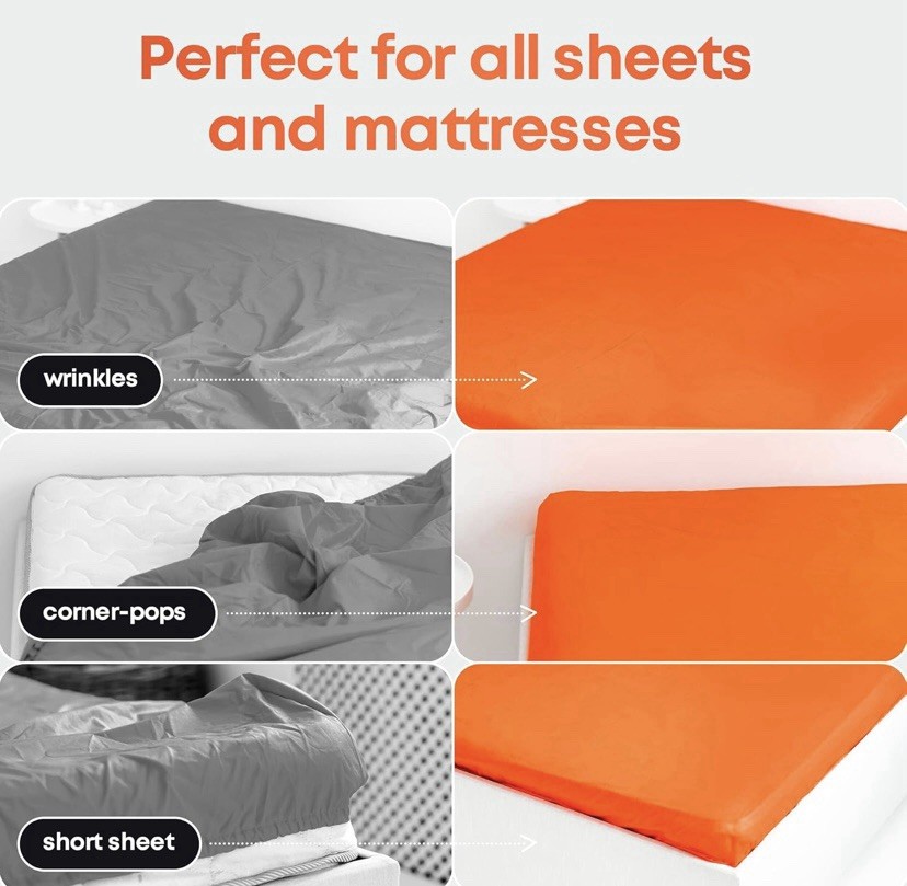 4 Pack Bed Sheet Holder Straps Adjustable Fitted Sheet Clips Corner Grippers