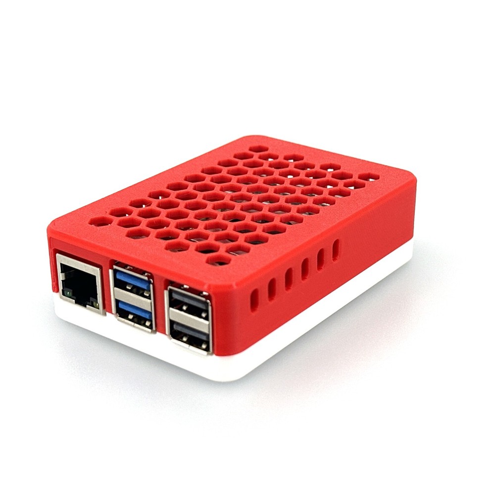Raspberry Pi 5 Case, Custom 3D Printed with Silicone Bumper Pads, Ventilated