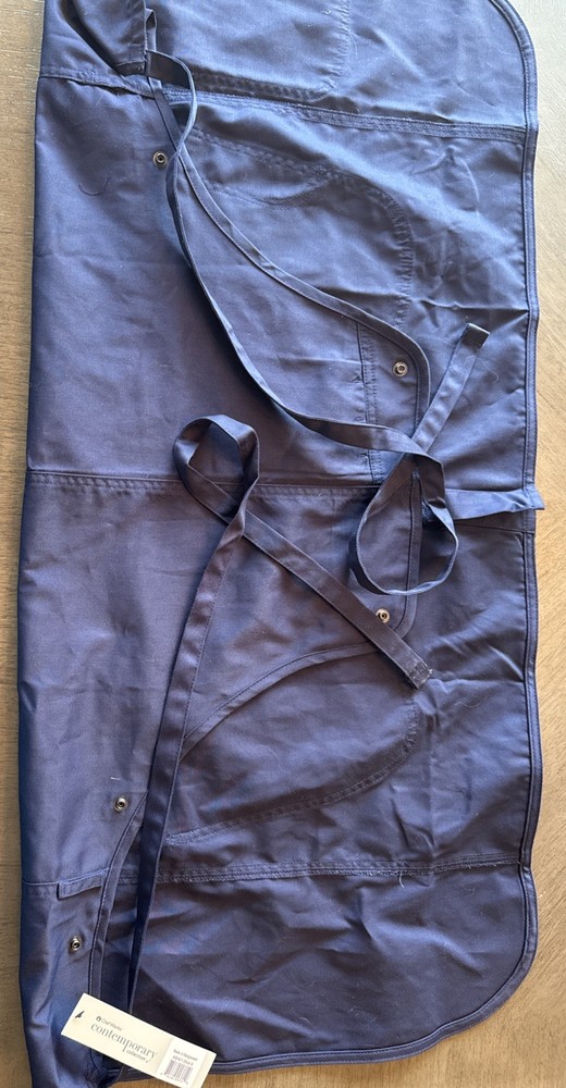 Chef Works Three Pocket Apron, Navy Blue, One Size MISSING NECK STRAP!!