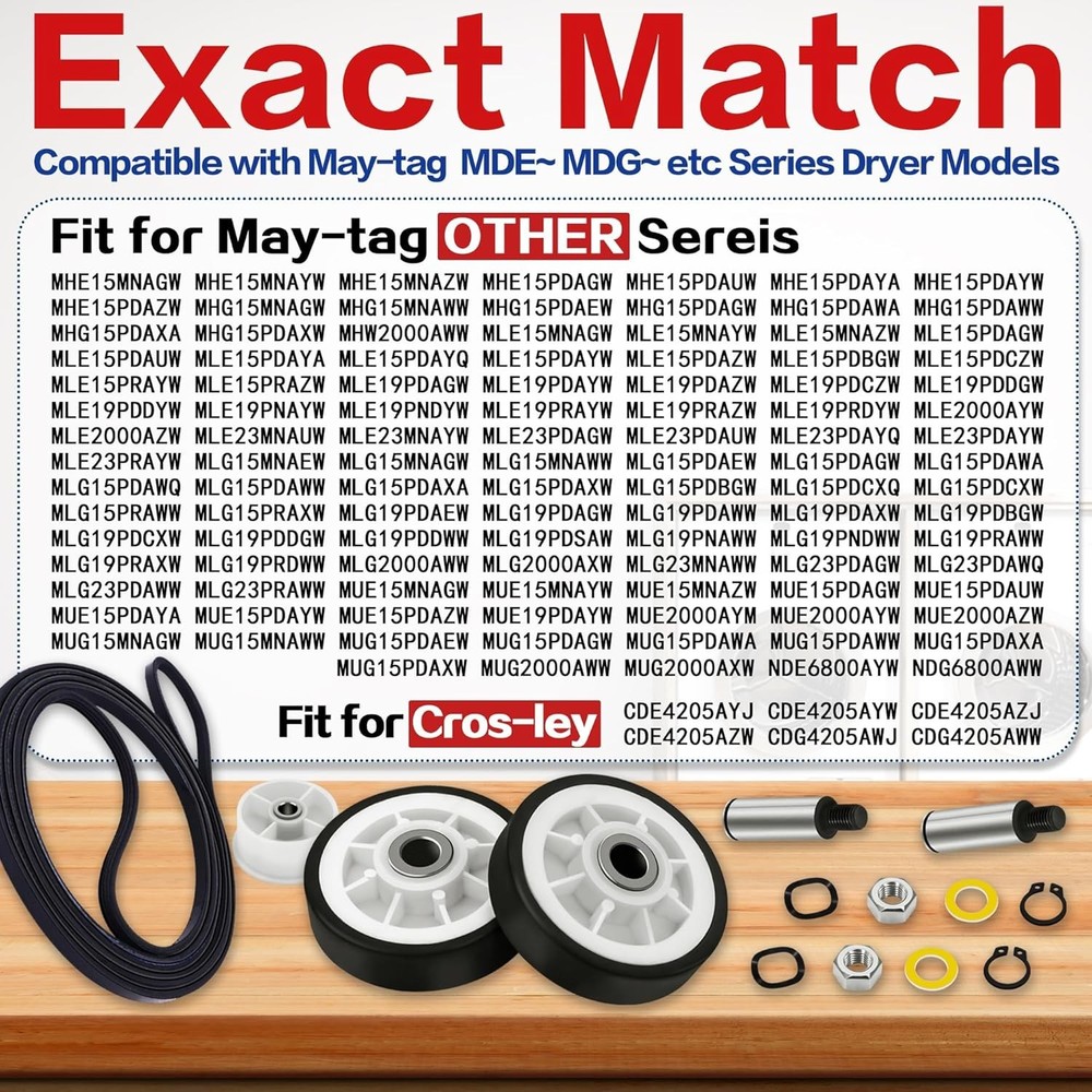Upgraded Dryer Repair Kit Rollers