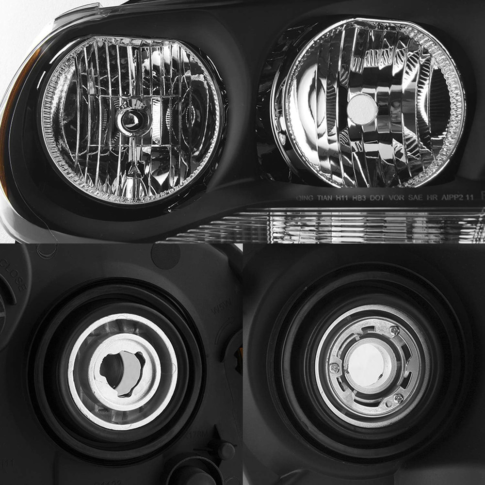 - Fits 2011 2012 2013 Dodge Durango Halogen Model Black Headlights Driver Left+P