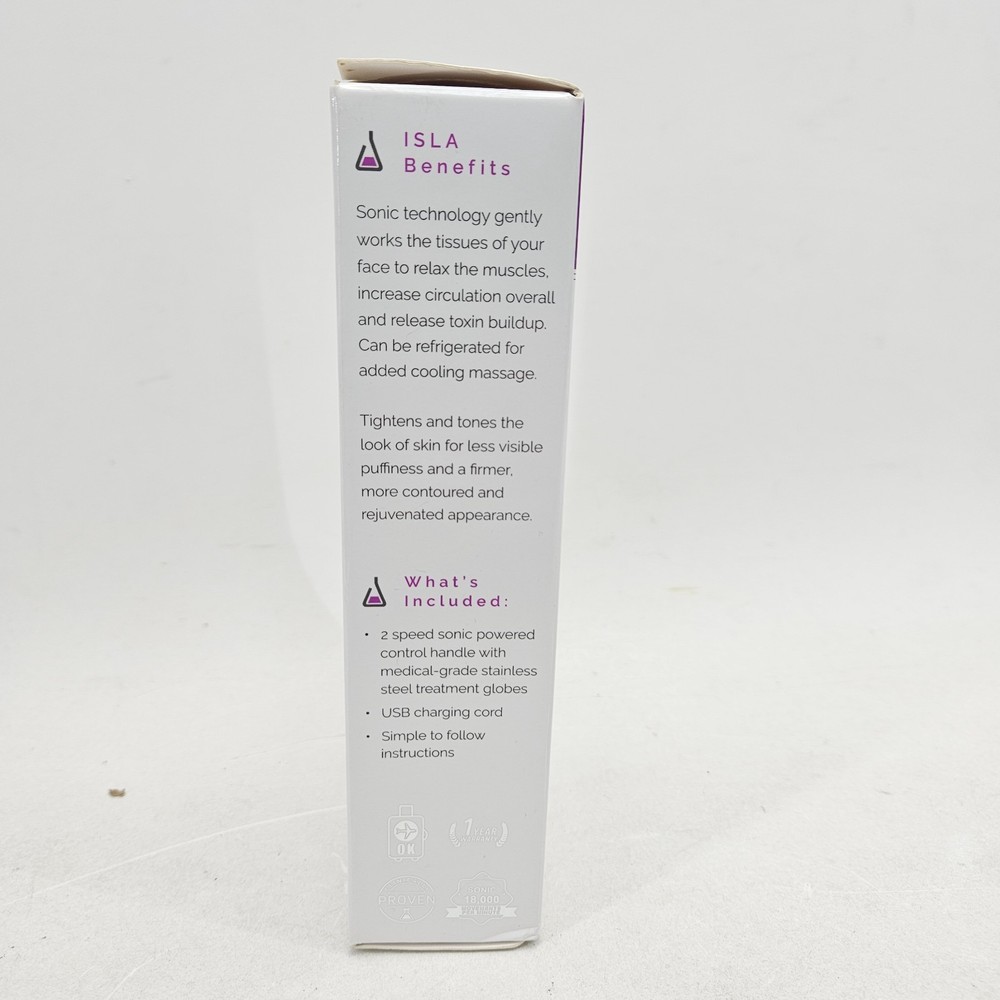 Spa Sciences ISLA Sonic Silver Face & body Contouring Ice & Heat Roller