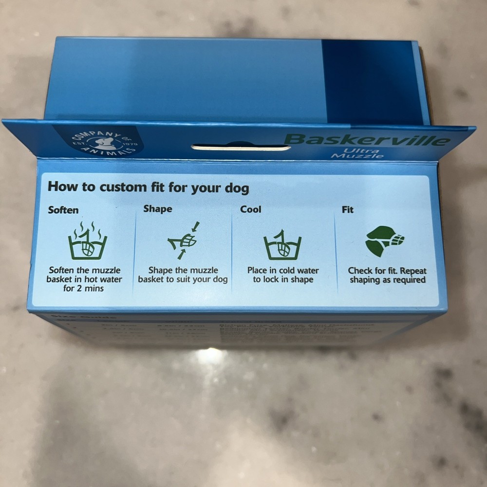 New Baskerville Ultra Muzzle Size 4 - Adjustable & Comfortable - Black