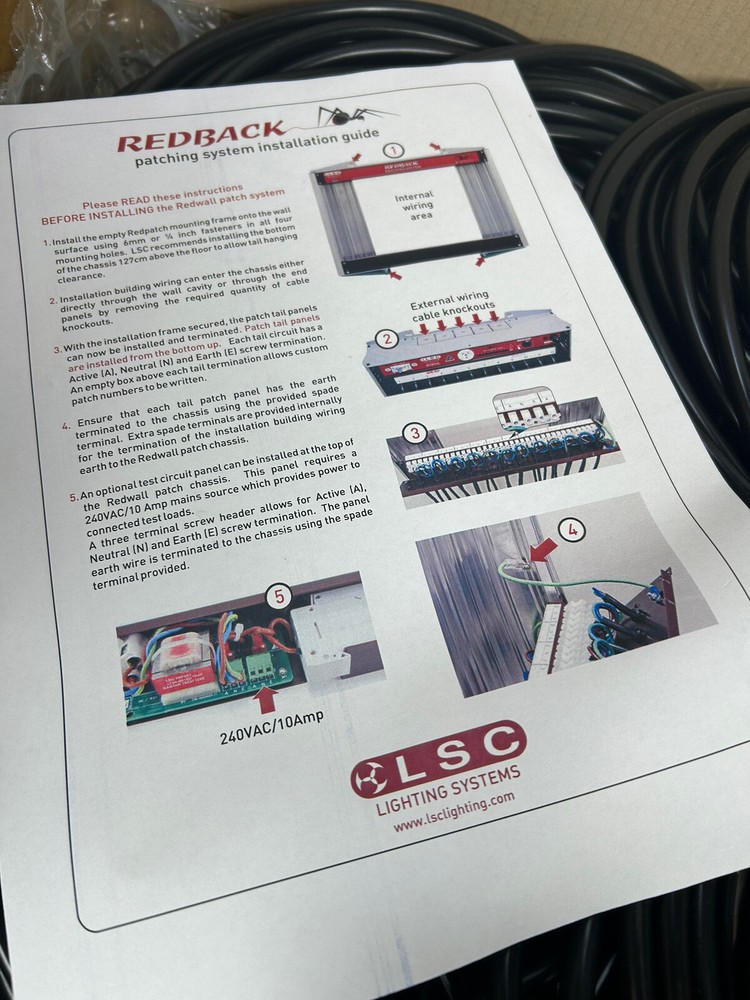 LSC RBP60S Redback Patch Bay Pre Wired patch