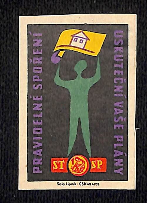 Vintage Matchbox Label Regular Savings Will Make Your Dreams Come True c1960's