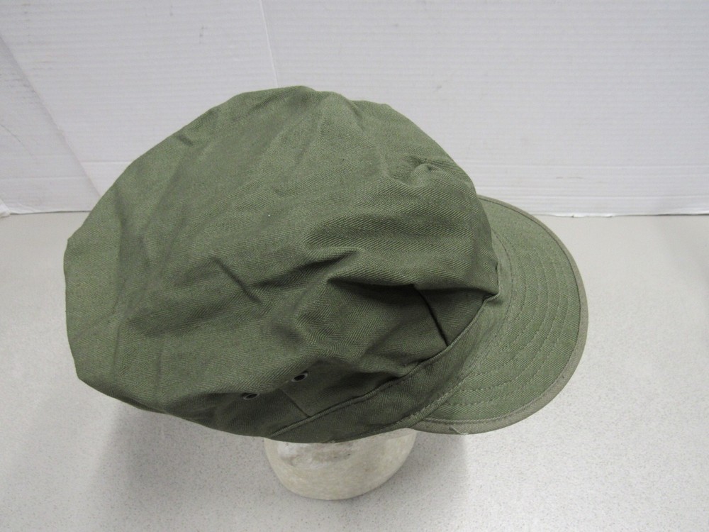 WW2 Era US HBT Herringbone Twill Hat Cap Short Bill Medium