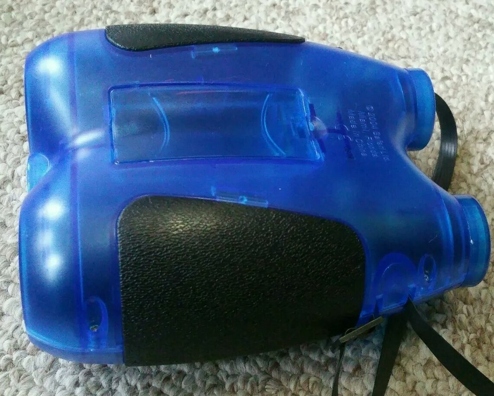 Safari Ltd Translucent Blue Luminocular Binoculars Built-In Light Beam & Compass