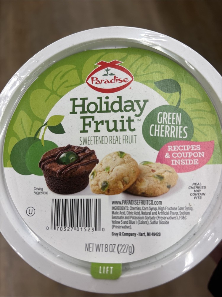 4 x Green Cherries (8 Oz per Container)