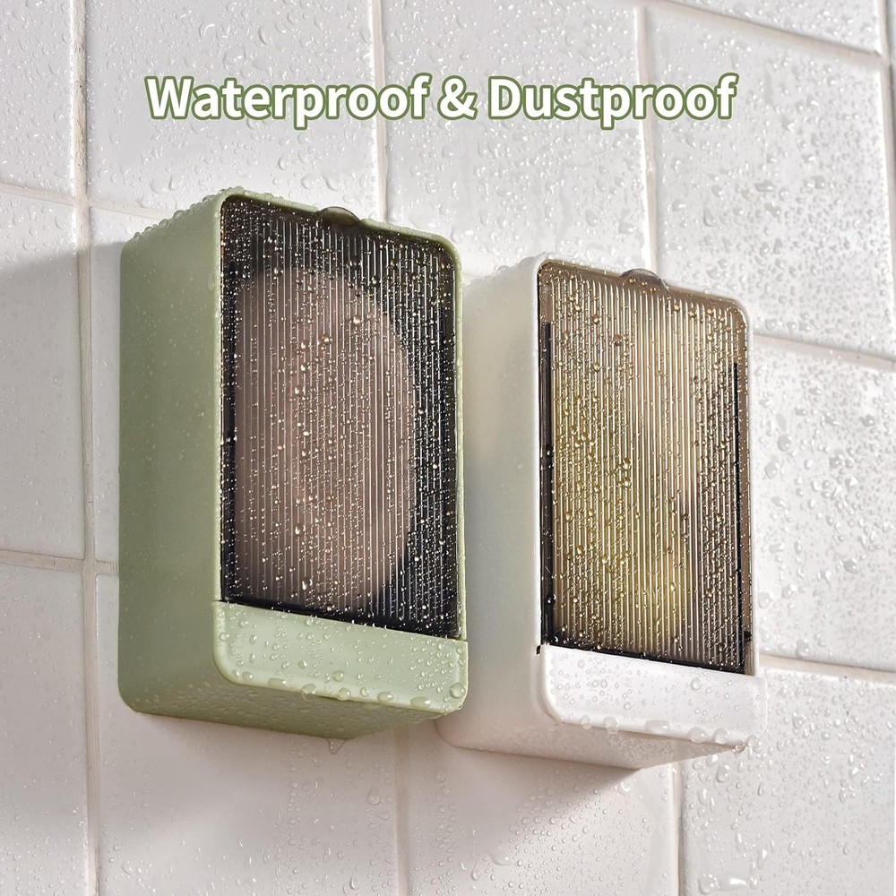 Versatile Wall Mounted Soap Holder - 2 Pack for Bathroom & Kitchen Use