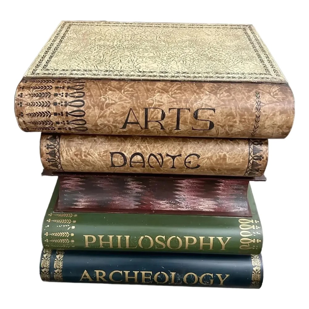 Vintage Italian Tole Book Stack Table
