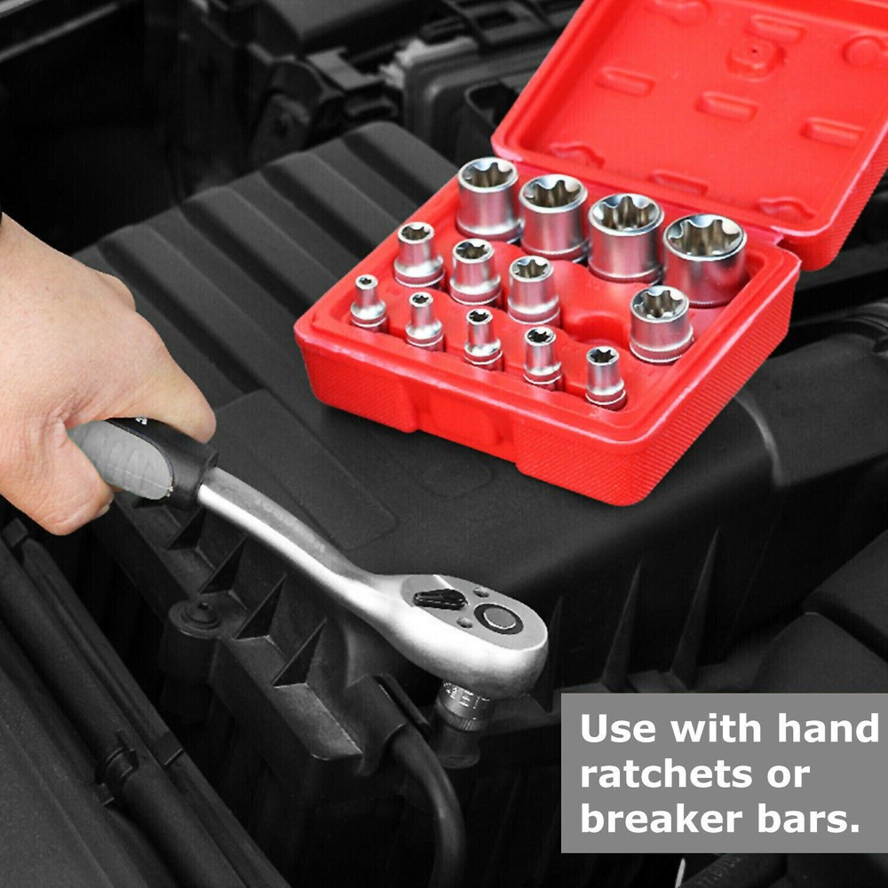 14PC E-TORX Socket Set Female Torx Socket Set Ultimate Torque Star Socket E4-E24