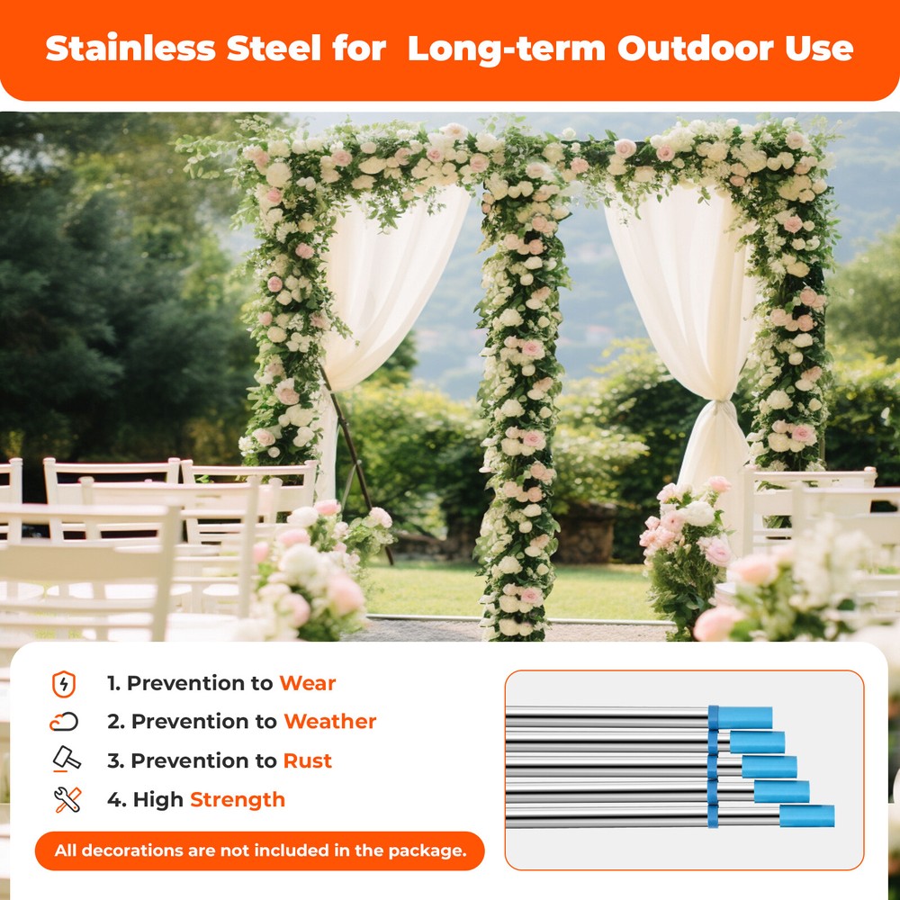 10 x20ft Wedding Party Backdrop Stand Pipe Kit Curtain Frame Telescopic