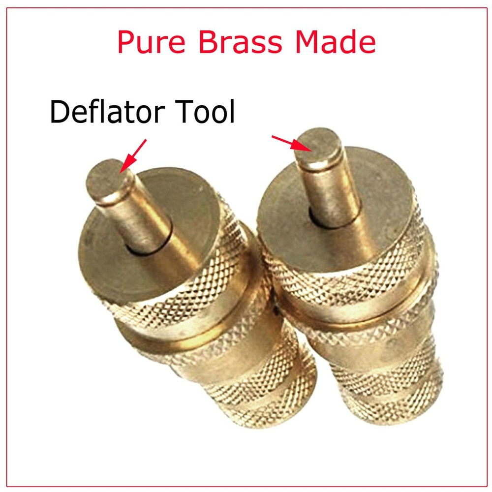 8Pcs Brass Tire Deflators Kit Adjustable Automatic Tyre Deflator 0-60PSI US