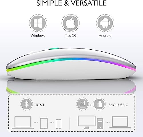 Wireless Bluetooth Mouse for MacBook Silver