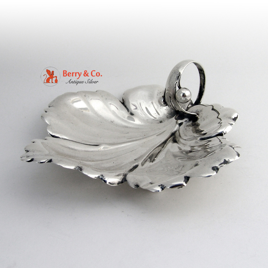 Leaf Serving Dish Sterling Silver Weidlich 1930