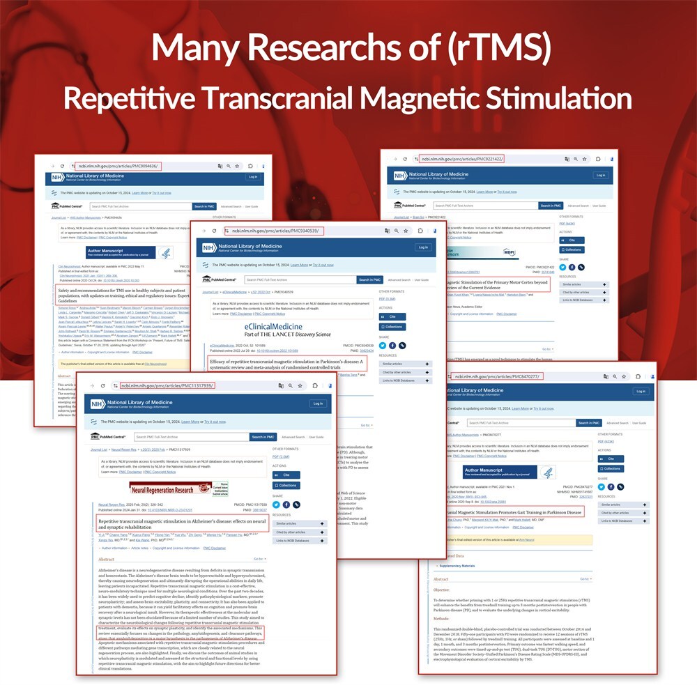 Brain Therapy Device Parkinson's Transcranial Magnetic Stimulation rTMS