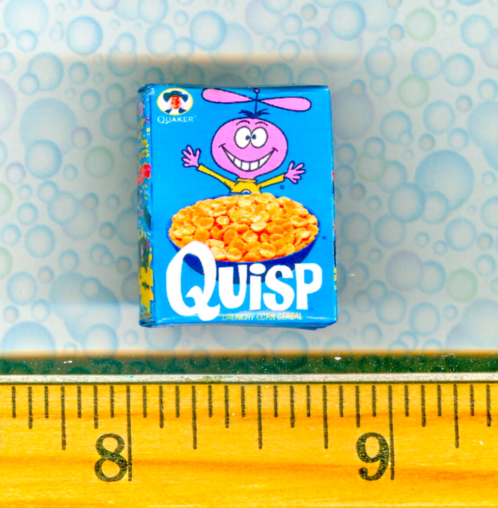 Dollhouse Miniature Size quisp Cereal Box