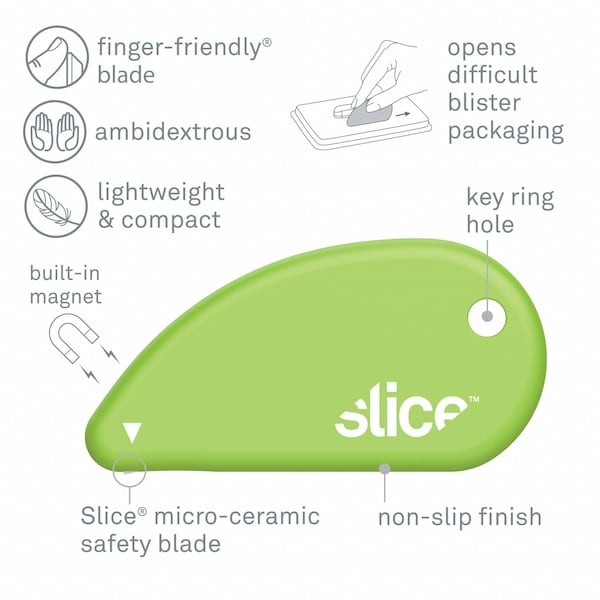 Slice 00200Gr General Purpose Fixed Blade Straight Safety Cutter