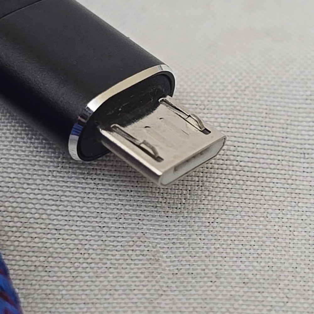 4 PACK 6.6FT PS4 Controller Charging Cable Micro USB Nylon Charger Data Blue