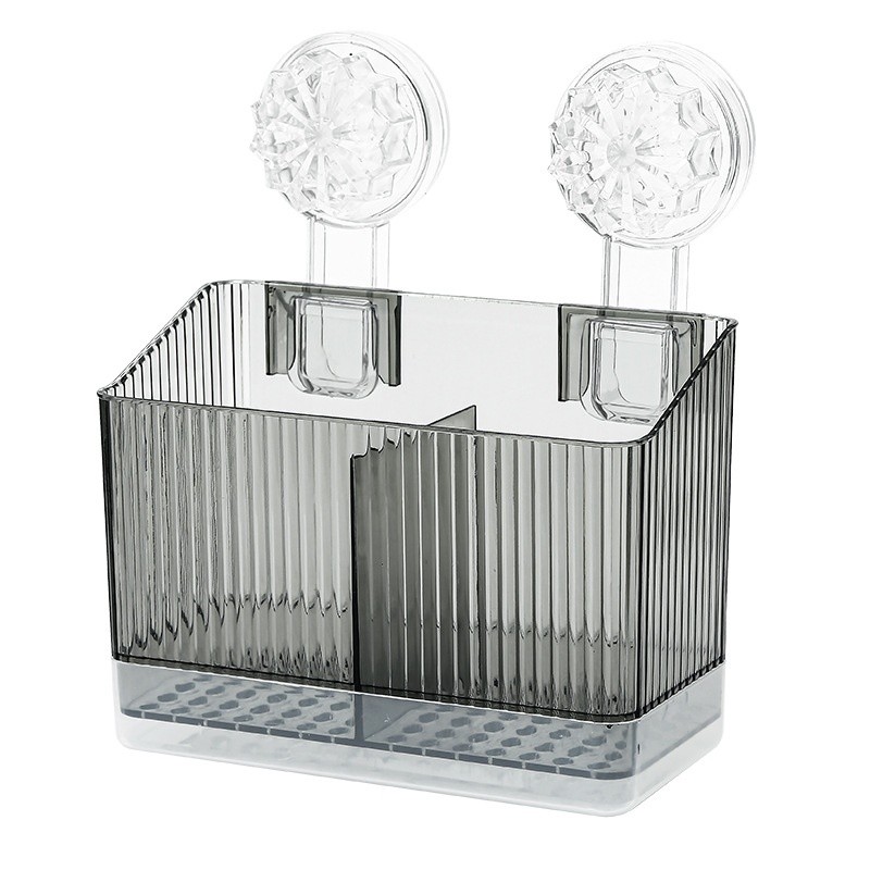 Suction cup chopstick tube wall mounted kitchen shelf